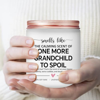Pregnancy Announcement for Grandparents - Baby Announcements Ideas - Pregnancy Reveal to Parents - Grandma and Grandpa Expecting Announcement - Baby Shower Gifts - Lavender Scented Candle - color: Baby Announcement Gift