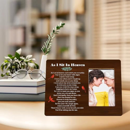 As I Sit in Heaven Wood Picture Frame,Memorial Sympathy Gifts for Loss of Loved One,Condolences Gift for Loss of Loved One,Bereavement Gifts Idea for Mom Father - style: Grandma-2