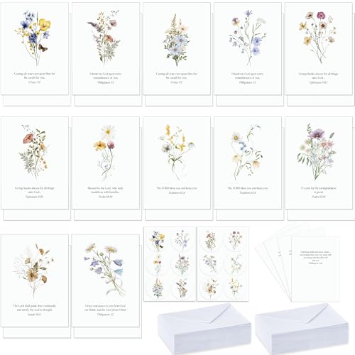 Motiskyy 24 Pack Thinking of You Cards with Envelopes Jesus,Stylish Style - style: Posh