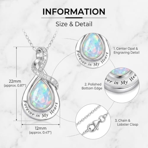 Urn Necklace for Ashes Blue opal Cremation Necklace Keepsake Memory Jewelry for Ashes of Loved Ones Keepsake - style: Memorial Cremation Urn