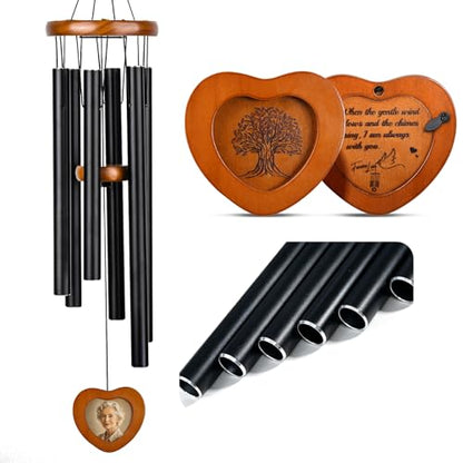 32" Wind Chimes Outdoor, Memorial Wind Chimes for Loss of Loved One, Deep Tone Sympathy Gift for Mom Dad