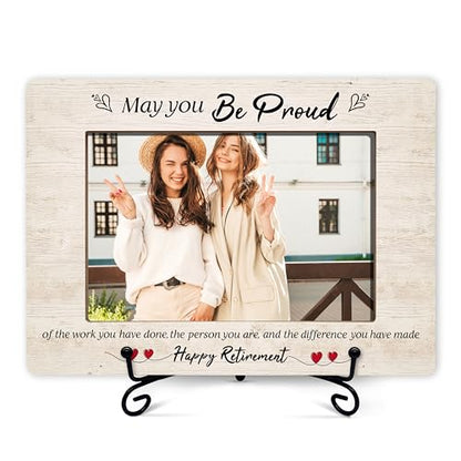 Happy Retirement Photo Frame For Women, Inspirational Gifts For Birthday Christmas Thanksgiving, May You Be Proud Of The Work Frame Appreciation Gift, Thank You Gifts For Teacher Coworker -41 - size: May You Be Proud
