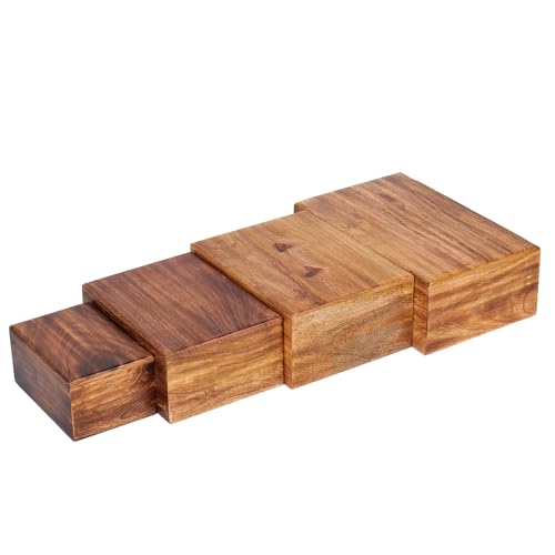 Handcrafted Paw Print Wooden Cremation Urn for Human & Pet Ashes, Memorial Wood Funeral Urn Box for Dogs, Cats & Adults, Male & Female, Burial Keepsake, Custom Sizes Small to XL (40–250 lbs Capacity)