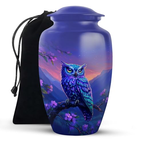 Owl Urns for Ashes Large Adult Male & Female - Cremation Urns for Men 10" - color: Owl-1, size: 10 Inch