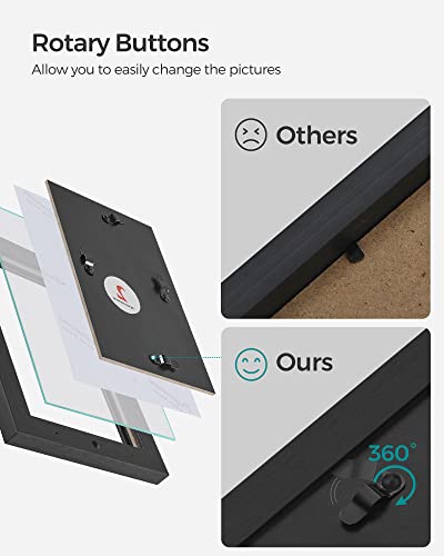 SONGMICS 12-Pack 4 x 6 Collage Picture Frames with Glass Front - color: Ink Black, size: 12 Pack
