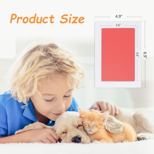 DeerZone Inkless Paw Print Kit,Dog Paw Print Kit,Dog Nose Print Kit - color: Macarons, size: Medium-Large 4 Pack