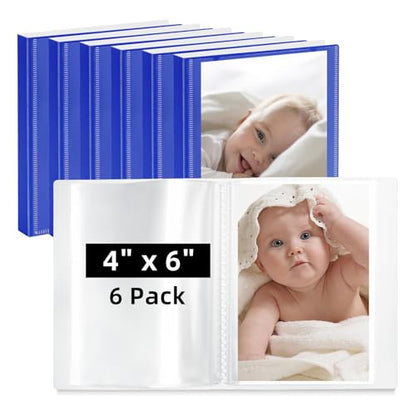 Vienrose Small Photo Album 6 Pack 4x6 Holds 52 Photos Each Blue - color: Blue, size: 4x6 (6 PK)