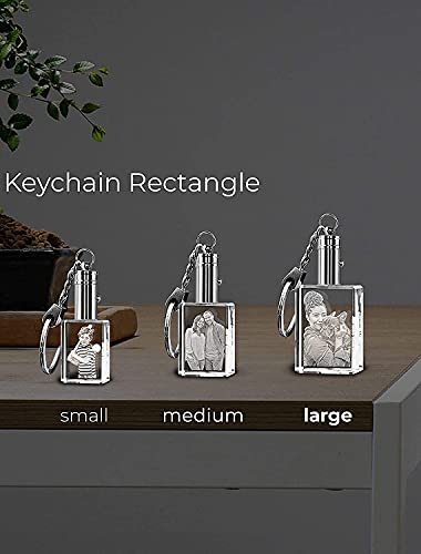 ArtPix 3D Crystal Photo Keychain - Personalized Custom Picture Keepsake - color: Rectangle, size: Medium