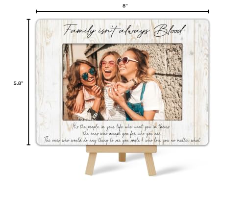 Best Friend Picture Frame, Friends Frame, Family Isn't Always Blood, Birthday Graduation Gifts Ideas, Photo Frames For Home Tabletop Decor A(01 - size: Family Isn't Always Blood
