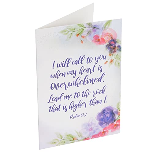 Faithful Finds Religious Sympathy Cards with Envelopes, Watercolor Floral (4x6 In, 36 Pack)