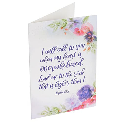 Faithful Finds Religious Sympathy Cards with Envelopes, Watercolor Floral (4x6 In, 36 Pack)