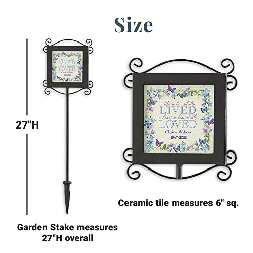 Let's Make Memories Personalized A Beautiful Life Garden Stake - Sympathy - in Memoriam - color: A Beautiful Life