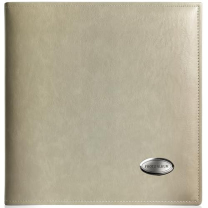 Zoview Self-Adhesive Photo Album, Dust-free, glue free and waterproof Scrapbook Album, Family album, Leather Cover, Hand Made DIY Albums Holds 3x5, 4x6, 5x7, 6x8,8x10 photos (Oatmeal, Large) - color: Oatmeal, size: Large