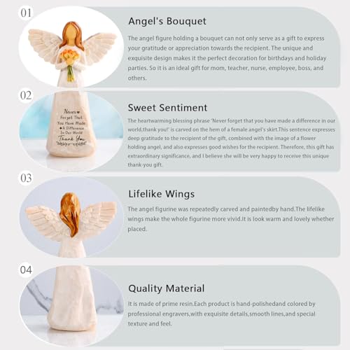 Thank You Gifts for Women, 5.5" Resin Figurines Teacher Appreciation Gifts - color: Thank You-gifts