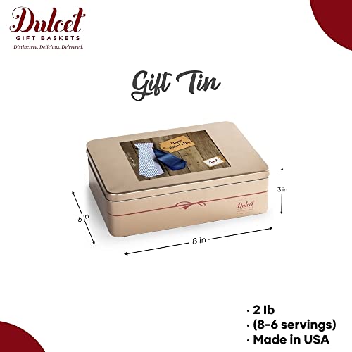 Dulcet Gift Baskets NY Style Black & White Cookies Favorite Gift Tin- Great for Thinking of You Gifts -holiday Celebrations-Get Well Thank You & Sympathy Wishes for Men, Women, Girls, boys - color: Father's Day