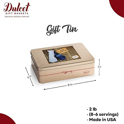 Dulcet Gift Baskets NY Style Black & White Cookies Favorite Gift Tin- Great for Thinking of You Gifts -holiday Celebrations-Get Well Thank You & Sympathy Wishes for Men, Women, Girls, boys - color: Father's Day