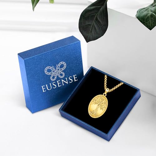 Picture Locket Necklace for Women Men Rose 14K Real Gold 925 Sterling Silver Jewelry Heart Locket Necklace that Holds Pictures Tree of Life Viking Wolf Celtic Knot St Christopher St Michael Pendant - color: I2-6-Tree of Life Locket-Gold Plated
