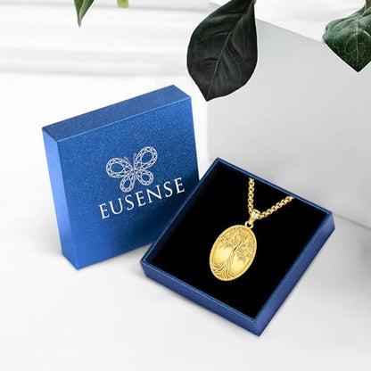 Picture Locket Necklace for Women Men Rose 14K Real Gold 925 Sterling Silver Jewelry Heart Locket Necklace that Holds Pictures Tree of Life Viking Wolf Celtic Knot St Christopher St Michael Pendant - color: I2-6-Tree of Life Locket-Gold Plated
