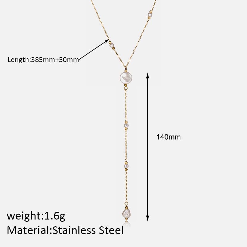 Silver/Gold Plated Angel Wing Pendant Necklace for Women Men | 18K Gold Guardian Angel Wings Feather Necklace Stainless Steel Simple Minimalist Necklaces Birthday Christmas Jewelry Gifts - color: Pearl Gold Y Necklace
