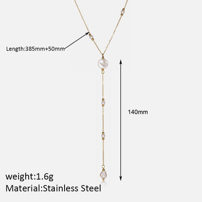 Silver/Gold Plated Angel Wing Pendant Necklace for Women Men | 18K Gold Guardian Angel Wings Feather Necklace Stainless Steel Simple Minimalist Necklaces Birthday Christmas Jewelry Gifts - color: Pearl Gold Y Necklace