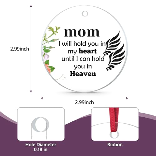 Memorial Gifts Bereavement Gift Idea for Loss of Mom Christmas Ornament Sympathy Memorial Condolence Gifts for Loss of Loved Person Remembrance Bereavement Funeral Gift for Women Hanging Ornaments