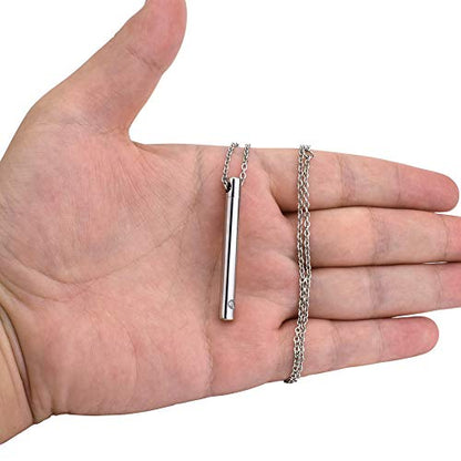 XIUDA Urn Necklace for Ashes Stainless Steel Cremation Necklace with Crystal Memorial Pendant Necklace - color: customize