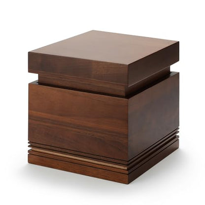 Handcrafted Walnut Wooden Urn for Human Ashes Adult, Walnut Wooden Decorative Urn for Adult Ashes Male & Female, Up to 220 Lbs