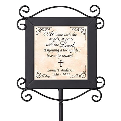 Let's Make Memories Personalized Garden Remembrance Stake - Sympathy - in Memoriam - color: At Home With the Angels