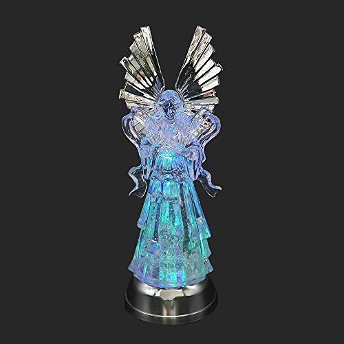 Wondise 14” Color Changing Angel Lighted Water Lamp with 6 Hour Timer - color: 14” Angel Prayer