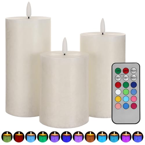 ANGELLOONG Color Changing Candles with Remote and Timer - color: Multicolor