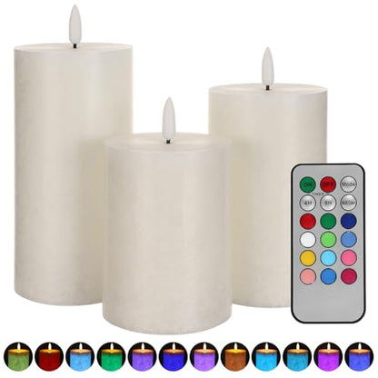 ANGELLOONG Color Changing Candles with Remote and Timer - color: Multicolor