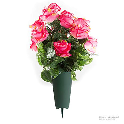Round Cemetery Vase - size: Small