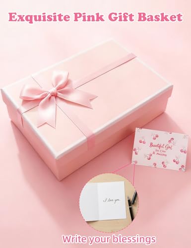 14PCS Gifts for Teen Girls - Gift Basket for Teen Girl, Gifts Trendy Stuff | Back to School Gift, Unique Birthday Gift Sets for Teen Girls, Daughter, Sister, Friend, Sweet 16th 18th 21st, Pink - color: Pink