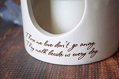 Sympathy Gift, Candle Holder, Sympathy Votive - Those we Love Don’t go Away, They Walk Beside us Every Day - size: Candle Diffuser - Non-Personalized