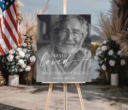 Funeral Welcome Sign, Celebration of Life Signs, Sign For Memorial #3 - color: Version #2