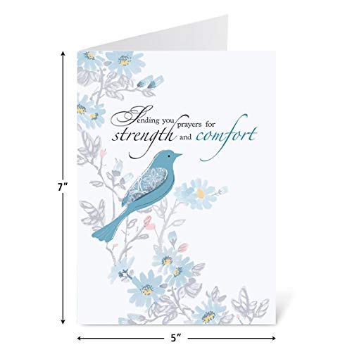 Current Condonlences Greeting Cards | Sympathy Comfort Faith, 8 Count, 4 Designs, 5" x 7" Folded, Scripture Inside, Envelopes Included, Value Pack - color: Comfort Faith
