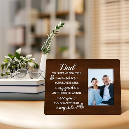 You Left me Beautiful Memories Wood Picture Frame,Memory Gifts for Loss of Dad,Memorial Gift for Loss of Dad,Sympathy Gifts Condolences Gift - style: Dad-1