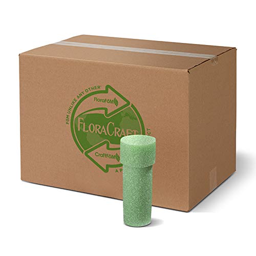 FloraCraft FloraFōM 24 Piece Memorial Vase Insert 3.4 Inch x 8 Inch Green - size: 3.4" x 3.4" x 8"