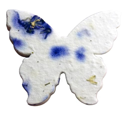 Of The Earth Handmade Paper - Wildflower Seed Paper Butterfly Shape - Large 3" - Set of 24 (04s Purple Petal) - color: 04s Purple Petal