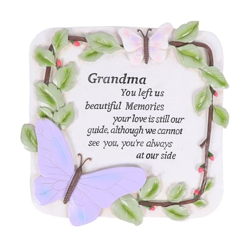 10 Inch Resin Memorial Garden Stone, Outdoor Decor, Sympathy Garden Marker, Sympathy Gift for Loss of Mom, Remembrance of Beloved Mather (Grandma) - style: Grandma