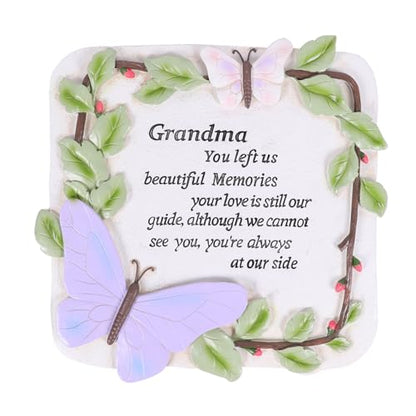 10 Inch Resin Memorial Garden Stone, Outdoor Decor, Sympathy Garden Marker, Sympathy Gift for Loss of Mom, Remembrance of Beloved Mather (Grandma) - style: Grandma