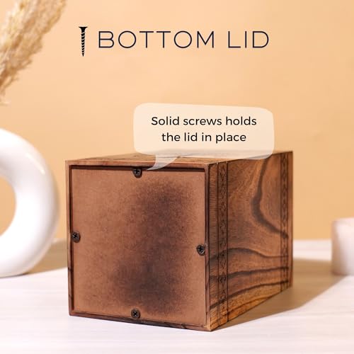 Hashcart Tree of Life Wooden Cremation Urn, Human Ashes 250 Lbs | Solid Wood, Handcarved, Adult Male Female, Mom Dad, Sympathy Gift, Burial Display