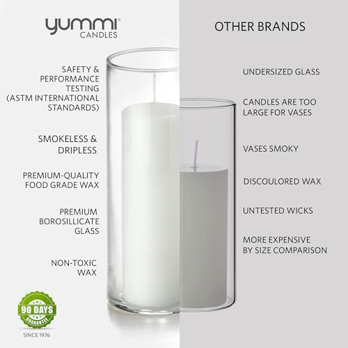 Yummi Set of 36 Slim Pillars and Cylinder Vases - White - color: White