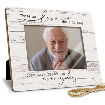 Memorial Pictures Frame, Sympathy Gifts For Loss Of Loved One, Bereavement Gifts For Loss Of Mother Father Husband, Sympathy Gift Fits 4x6 In Photo - color: White