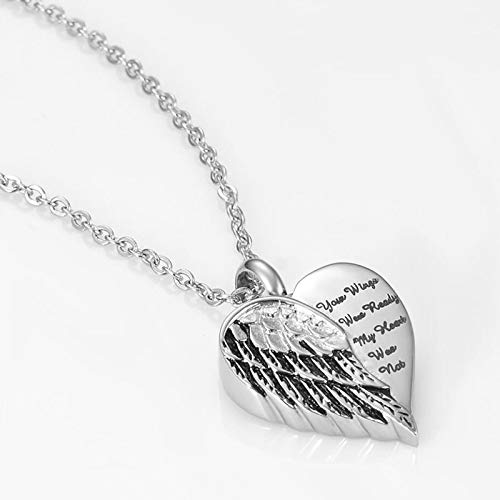 Beydodo Personalized Heart Cremation Urn Necklace for Ashes Always in My Heart Memory Necklace Gift with Funnel Kit - color: Style 3