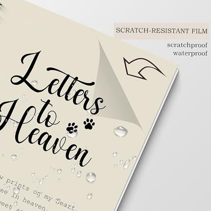 Letters to Heaven Notebook Journal 5.5x8.3, Memorial Sympathy Gifts for Loss of Pet, Remembrance Bereavement Gifts Spiral Hardcover Notebook, Grief Journal for Women, Cat Dog Loss Gift - color: Letters to Heaven