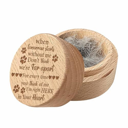 CREATCABIN Wood Mini Animal Urn Small Pet Urns for Human Ashes Pet Hair Keepsake Box Case Paw Print Burlywood Decorative Urns Funeral Cremation Pet Urn Memorial Box Gift for Dogs Cats 2x1.6Inch - style: Paw Print-19B