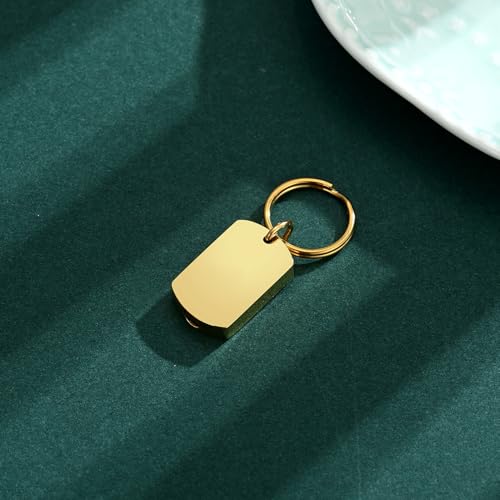 Cremation Jewelry Urn Keychain for Ashes for Women Men Memorial Keepsake Pendant - color: Gold