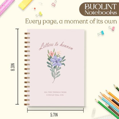 Letters to Heaven Memorial Journal Gift 5.5x8.3in(Pink) - color: Pink
