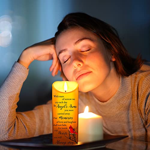 Gerrii Flameless Cardinal Memorial Sympathy Candle LED Battery,Retro Style - style: Retro